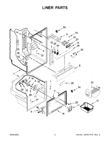 Liner Parts parts for Maytag Bottom-Mount Refrigerator MFF2055FRZ03 from AppliancePartsPros.com