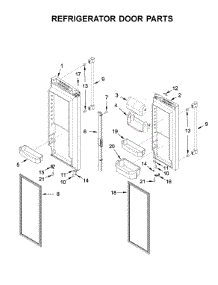 Refrigerator Door Parts parts for Maytag Bottom-Mount Refrigerator MFF2258FEZ03 from AppliancePartsPros.com
