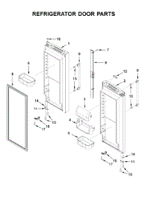 Refrigerator Door Parts parts for Maytag Bottom-Mount Refrigerator MFF2558FEW01 from AppliancePartsPros.com