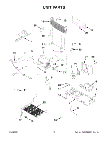 Unit Parts parts for Maytag Bottom-Mount Refrigerator MFF2558FEZ07 from AppliancePartsPros.com