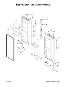 Refrigerator Door Parts parts for Maytag Bottom-Mount Refrigerator MFF2558FEZ08 from AppliancePartsPros.com