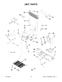 Unit Parts parts for Maytag Bottom-Mount Refrigerator MFF2558FEZ08 from AppliancePartsPros.com
