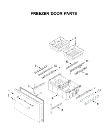 Freezer Door Parts parts for Maytag Bottom-Mount Refrigerator MFI2269FRB01 from AppliancePartsPros.com