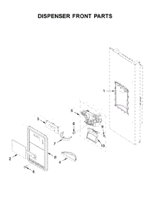 Dispenser Front Parts parts for Maytag Bottom-Mount Refrigerator MFI2269FRB01 from AppliancePartsPros.com