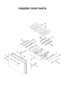 Freezer Door Parts parts for Maytag Bottom-Mount Refrigerator MFI2269FRB02 from AppliancePartsPros.com