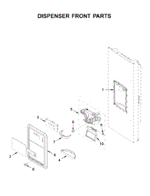 Dispenser Front Parts parts for Maytag Bottom-Mount Refrigerator MFI2269FRW02 from AppliancePartsPros.com