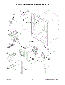 Refrigerator Liner Parts parts for Maytag Bottom-Mount Refrigerator MFI2269FRW03 from AppliancePartsPros.com