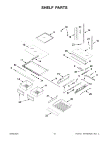 Shelf Parts parts for Maytag Bottom-Mount Refrigerator MFI2269FRW05 from AppliancePartsPros.com