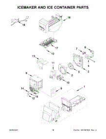 Icemaker And Ice Container Parts parts for Maytag Bottom-Mount Refrigerator MFI2269FRW05 from AppliancePartsPros.com