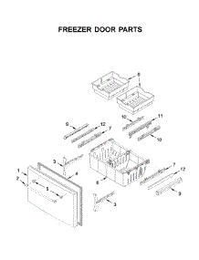 Freezer Door Parts parts for Maytag Bottom-Mount Refrigerator MFI2269FRZ04 from AppliancePartsPros.com