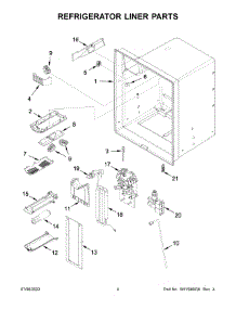 Refrigerator Liner Parts parts for Maytag Bottom-Mount Refrigerator MFI2269FRZ09 from AppliancePartsPros.com