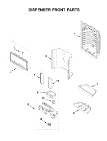 Dispenser Front Parts parts for Maytag Bottom-Mount Refrigerator MFI2570FEB02 from AppliancePartsPros.com