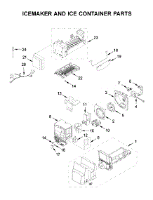 Icemaker And Ice Container Parts parts for Maytag Bottom-Mount Refrigerator MFI2570FEB02 from AppliancePartsPros.com