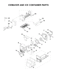 Icemaker And Ice Container Parts parts for Maytag Bottom-Mount Refrigerator MFI2570FEB03 from AppliancePartsPros.com