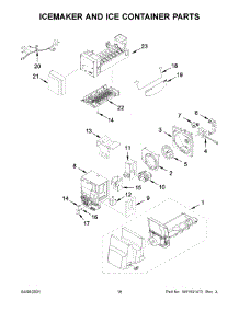 Icemaker And Ice Container Parts parts for Maytag Bottom-Mount Refrigerator MFI2570FEB04 from AppliancePartsPros.com