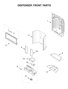 Dispenser Front Parts parts for Maytag Bottom-Mount Refrigerator MFI2570FEZ07 from AppliancePartsPros.com