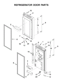 Refrigerator Door Parts parts for Maytag Bottom-Mount Refrigerator MFI2570FEZ08 from AppliancePartsPros.com