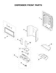 Dispenser Front Parts parts for Maytag Bottom-Mount Refrigerator MFI2570FEZ08 from AppliancePartsPros.com