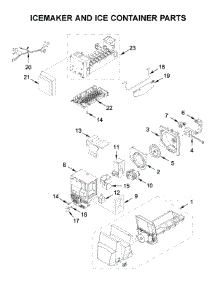 Icemaker And Ice Container Parts parts for Maytag Bottom-Mount Refrigerator MFI2570FEZ08 from AppliancePartsPros.com