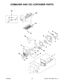 Icemaker And Ice Container Parts parts for Maytag Bottom-Mount Refrigerator MFI2570FEZ15 from AppliancePartsPros.com