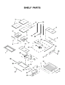 Shelf Parts parts for Maytag Bottom-Mount Refrigerator MFT2772HEZ02 from AppliancePartsPros.com