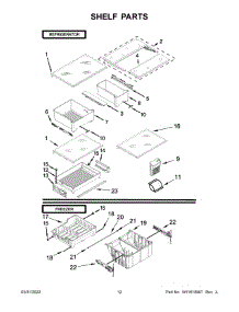 Shelf Parts parts for Maytag Bottom-Mount Refrigerator MFW2055FRZ02 from AppliancePartsPros.com