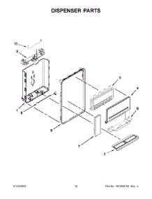 Dispenser Parts parts for Maytag Bottom-Mount Refrigerator MFW2055FRZ04 from AppliancePartsPros.com