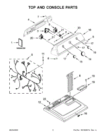 Top And Console Parts parts for Maytag Dryer MGD4500MW0 from AppliancePartsPros.com