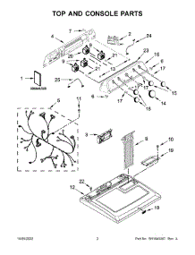 Top And Console Parts parts for Maytag Dryer MGD5030MW1 from AppliancePartsPros.com
