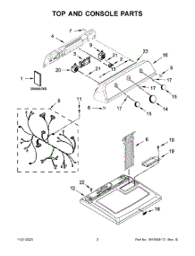 Top And Console Parts parts for Maytag Dryer MGD5430MW0 from AppliancePartsPros.com