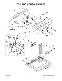 Top And Console Parts parts for Maytag Dryer MGD5430PBK0 from AppliancePartsPros.com