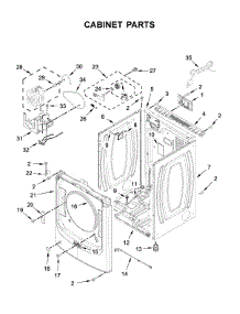 Cabinet Parts parts for Maytag Dryer MGD5630HC1 from AppliancePartsPros.com