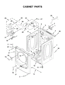 Cabinet Parts parts for Maytag Dryer MGD6630HW2 from AppliancePartsPros.com