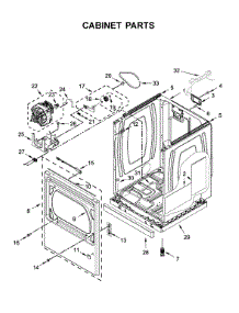 Cabinet Parts parts for Maytag Dryer MGD7230HC0 from AppliancePartsPros.com