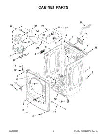 Cabinet Parts parts for Maytag Dryer MGD8630HW4 from AppliancePartsPros.com