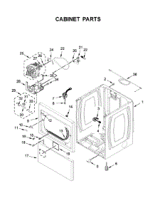 Cabinet Parts parts for Maytag Dryer MGDP576KW0 from AppliancePartsPros.com