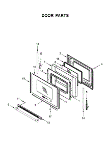 Door Parts parts for Maytag Gas Range MGR6600FB2 from AppliancePartsPros.com