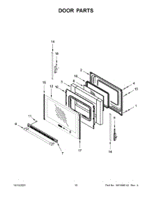 Door Parts parts for Maytag Gas Range MGR6600FZ3 from AppliancePartsPros.com