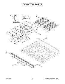 Cooktop Parts parts for Maytag Gas Range MGR7700LZ1 from AppliancePartsPros.com