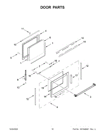 Door Parts parts for Maytag Gas Range MGR8800FZ5 from AppliancePartsPros.com