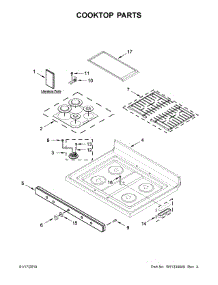 Cooktop Parts parts for Maytag Gas Range MGR8800HK0 from AppliancePartsPros.com