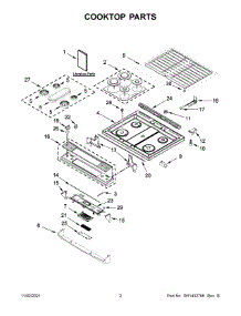 Cooktop Parts parts for Maytag Gas Range MGS8800FZ1 from AppliancePartsPros.com