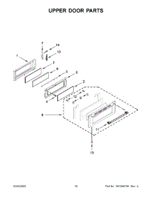 Upper Door Parts parts for Maytag Gas Range MGT8800FZ05 from AppliancePartsPros.com
