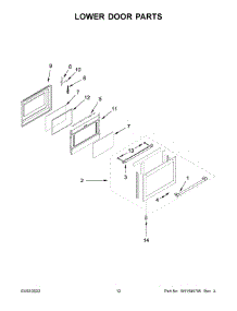 Lower Door Parts parts for Maytag Gas Range MGT8800FZ05 from AppliancePartsPros.com