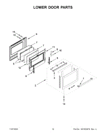 Lower Door Parts parts for Maytag Gas Range MGT8800FZ10 from AppliancePartsPros.com