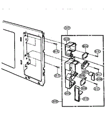 Switches parts for Goldstar Countertop Microwave MH-1353M from AppliancePartsPros.com