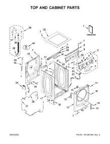 Top And Cabinet Parts parts for Maytag Washer MHW8630HC3 from AppliancePartsPros.com