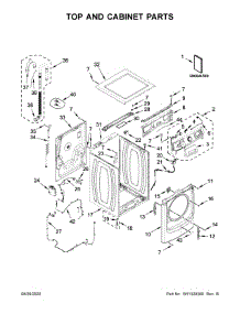 Top And Cabinet Parts parts for Maytag Washer MHW8630HW0 from AppliancePartsPros.com