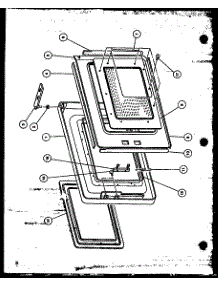 Door parts for Amana Countertop Microwave ML-10/P76804-1M from AppliancePartsPros.com