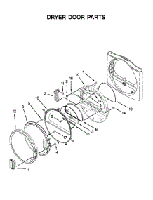 Dryer Door Parts parts for Maytag Laundry Center MLG22PNAGW0 from AppliancePartsPros.com